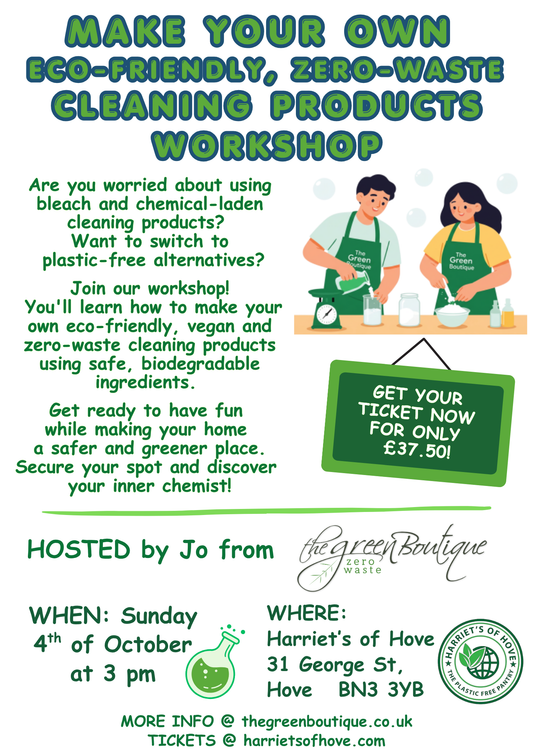 MAKE YOUR OWN NATURAL, ZERO-WASTE CLEANING PRODUCTS: HOVE WORKSHOP